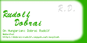 rudolf dobrai business card